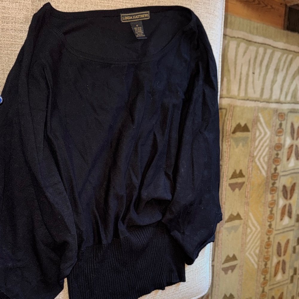 Linda Matthews Black Women's Top